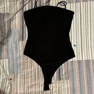 Skin tight ribbed tank body suit